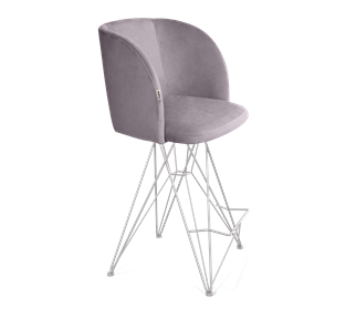 Полубарный стул SHT-ST33 / SHT-S66-1 (сиреневая орхидея/хром лак) в Заводоуковске - предосмотр