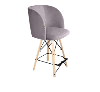 Полубарный стул SHT-ST33 / SHT-S80-1 (сиреневая орхидея/прозрачный лак/черный) в Заводоуковске