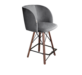 Полубарный стул SHT-ST33 / SHT-S80-1 (угольно-серый/темный орех/черный) в Заводоуковске - предосмотр