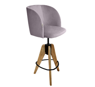 Полубарный стул SHT-ST33 / SHT-S92 (сиреневая орхидея/браш.коричневый/черный муар) в Тюмени - предосмотр