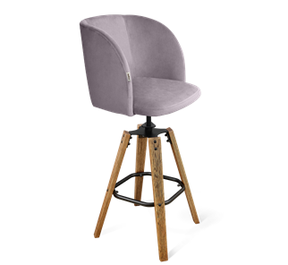 Полубарный стул SHT-ST33 / SHT-S93 (сиреневая орхидея/браш.коричневый/черный муар) в Тюмени
