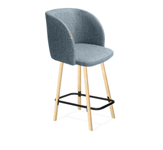 Полубарный стул SHT-ST33 / SHT-S94-1 (синий лед/прозрачный лак/черный муар) в Тюмени