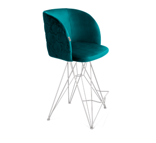 Полубарный стул SHT-ST33-1 / SHT-S66-1 (альпийский бирюзовый/хром лак) в Заводоуковске