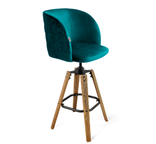 Полубарный стул SHT-ST33-1 / SHT-S93 (альпийский бирюзовый/браш.коричневый/черный муар) в Заводоуковске