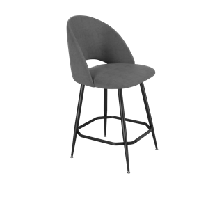 Полубарный стул SHT-ST34 / SHT-S148-1 (платиново-серый/черный муар) в Тюмени