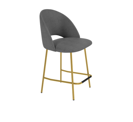 Полубарный стул SHT-ST34 / SHT-S29P-1 (платиново-серый/золото) в Заводоуковске - изображение