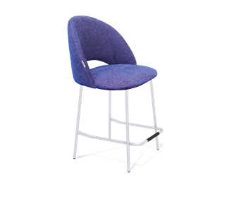 Полубарный стул SHT-ST34 / SHT-S29P-1 (синий мираж/хром лак) в Тюмени