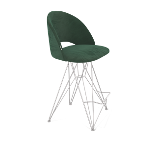 Полубарный стул SHT-ST34 / SHT-S66-1 (лиственно-зеленый/хром лак) в Заводоуковске