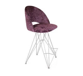 Полубарный стул SHT-ST34 / SHT-S66-1 (вишневый джем/хром лак) в Заводоуковске