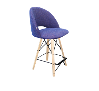 Полубарный стул SHT-ST34 / SHT-S80-1 (синий мираж/прозрачный лак/черный) в Заводоуковске