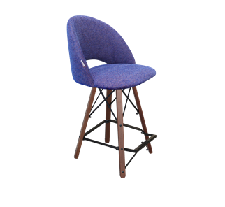 Полубарный стул SHT-ST34 / SHT-S80-1 (синий мираж/темный орех/черный) в Тюмени
