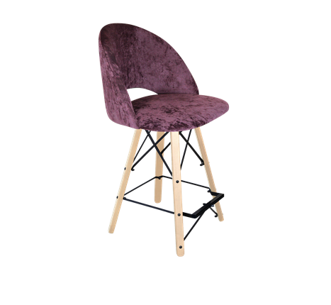 Полубарный стул SHT-ST34 / SHT-S80-1 (вишневый джем/прозрачный лак/черный) в Тюмени - изображение
