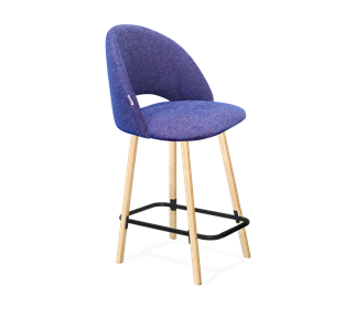 Полубарный стул SHT-ST34 / SHT-S94-1 (синий мираж/прозрачный лак/черный муар) в Заводоуковске