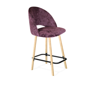 Полубарный стул SHT-ST34 / SHT-S94-1 (вишневый джем/прозрачный лак/черный муар) в Тюмени