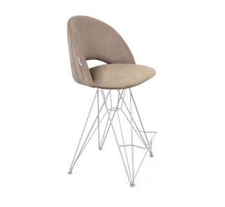 Полубарный стул SHT-ST34-1 / SHT-S66-1 (латте/хром лак) в Тюмени