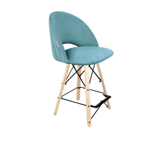 Полубарный стул SHT-ST34-1 / SHT-S80-1 (голубая пастель/прозрачный лак/черный) в Тюмени