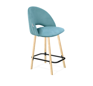 Полубарный стул SHT-ST34-1 / SHT-S94-1 (голубая пастель/прозрачный лак/черный муар) в Тюмени - предосмотр