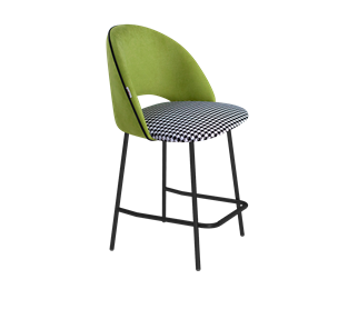 Полубарный стул SHT-ST34-3 / SHT-S29P-1 (оливковый/гусиная лапка/черный муар) в Тюмени