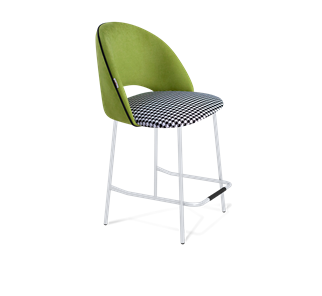 Полубарный стул SHT-ST34-3 / SHT-S29P-1 (оливковый/гусиная лапка/хром лак) в Заводоуковске - предосмотр