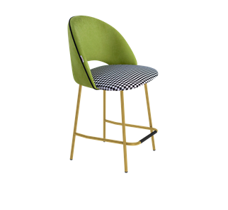 Полубарный стул SHT-ST34-3 / SHT-S29P-1 (оливковый/гусиная лапка/золото) в Тюмени