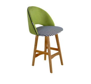 Полубарный стул SHT-ST34-3 / SHT-S65-1 (оливковый/гусиная лапка/светлый орех) в Тюмени