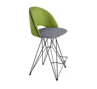 Полубарный стул SHT-ST34-3 / SHT-S66-1 (оливковый/гусиная лапка/черный муар) в Тюмени