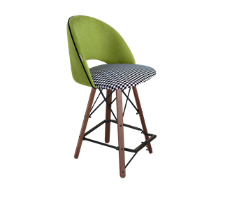 Полубарный стул SHT-ST34-3 / SHT-S80-1 (оливковый/гусиная лапка/темный орех/черный) в Тюмени
