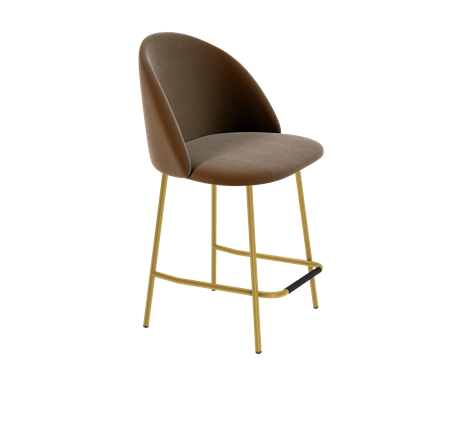 Полубарный стул SHT-ST35 / SHT-S29P-1 (кофейный ликер/золото) в Тюмени - изображение