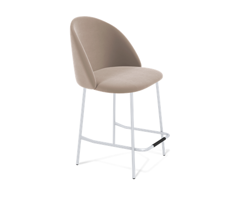 Полубарный стул SHT-ST35 / SHT-S29P-1 (латте/хром лак) в Заводоуковске - изображение