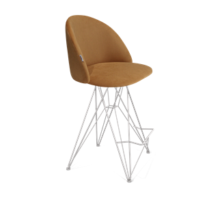 Полубарный стул SHT-ST35 / SHT-S66-1 (горчичный/хром лак) в Тюмени - предосмотр
