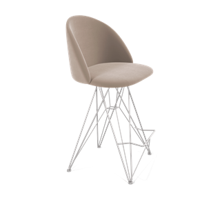 Полубарный стул SHT-ST35 / SHT-S66-1 (латте/хром лак) в Тюмени