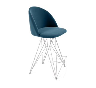 Полубарный стул SHT-ST35 / SHT-S66-1 (тихий океан/хром лак) в Тюмени - предосмотр