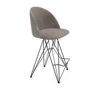 Полубарный стул SHT-ST35 / SHT-S66-1 (тростниковый сахар/черный муар) в Тюмени
