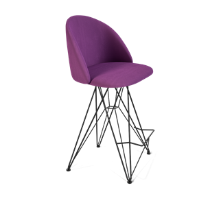 Полубарный стул SHT-ST35 / SHT-S66-1 (ягодное варенье/черный муар) в Тюмени
