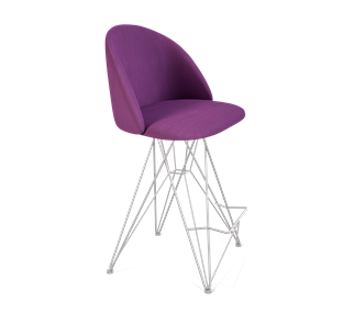 Полубарный стул SHT-ST35 / SHT-S66-1 (ягодное варенье/хром лак) в Тюмени