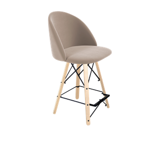 Полубарный стул SHT-ST35 / SHT-S80-1 (латте/прозрачный лак/черный) в Тюмени