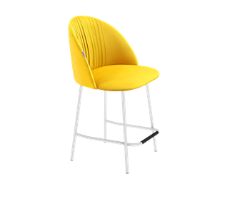 Полубарный стул SHT-ST35-1 / SHT-S29P-1 (имперский жёлтый/белый муар) в Тюмени