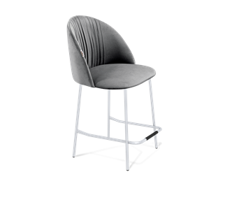 Полубарный стул SHT-ST35-1 / SHT-S29P-1 (угольно-серый/хром лак) в Тюмени