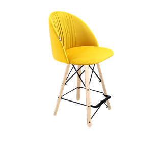 Полубарный стул SHT-ST35-1 / SHT-S80-1 (имперский жёлтый/прозрачный лак/черный) в Тюмени