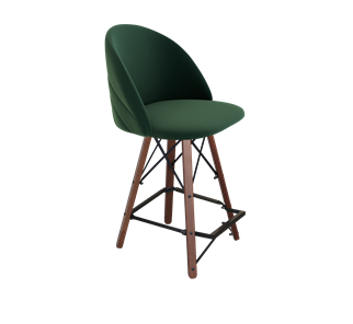 Полубарный стул SHT-ST35-2 / SHT-S80-1 (лиственно-зеленый/темный орех/черный) в Тюмени