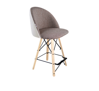 Полубарный стул SHT-ST35-3 / SHT-S80-1 (тростниковый сахар/зефирный/прозрачный лак/черный) в Тюмени