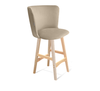 Полубарный стул SHT-ST36 / SHT-S65-1 (ванильный крем/прозрачный лак) в Тюмени
