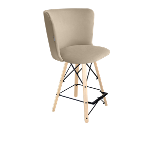 Полубарный стул SHT-ST36 / SHT-S80-1 (ванильный крем/прозрачный лак/черный) в Заводоуковске
