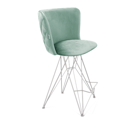 Полубарный стул SHT-ST36-3 / SHT-S66-1 (нежная мята/хром лак) в Заводоуковске - изображение