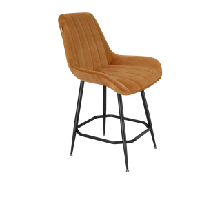 Полубарный стул SHT-ST37 / SHT-S148-1 (горчичный/черный муар) в Тюмени