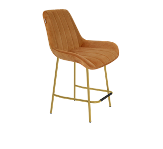 Полубарный стул SHT-ST37 / SHT-S29P-1 (горчичный/золото) в Заводоуковске