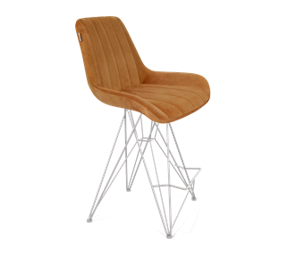 Полубарный стул SHT-ST37 / SHT-S66-1 (горчичный/хром лак) в Тюмени