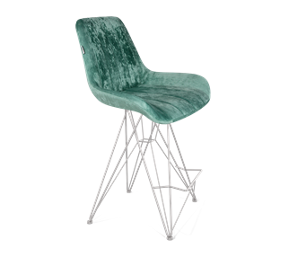Полубарный стул SHT-ST37 / SHT-S66-1 (зеленый чай/хром лак) в Тюмени - предосмотр