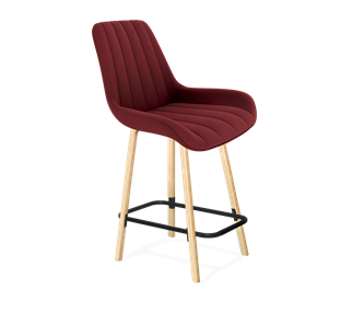 Полубарный стул SHT-ST37 / SHT-S94-1 (рубиновое вино/прозрачный лак/черный муар) в Тюмени - предосмотр