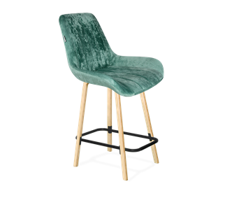 Полубарный стул SHT-ST37 / SHT-S94-1 (зеленый чай/прозрачный лак/черный муар) в Тюмени - предосмотр